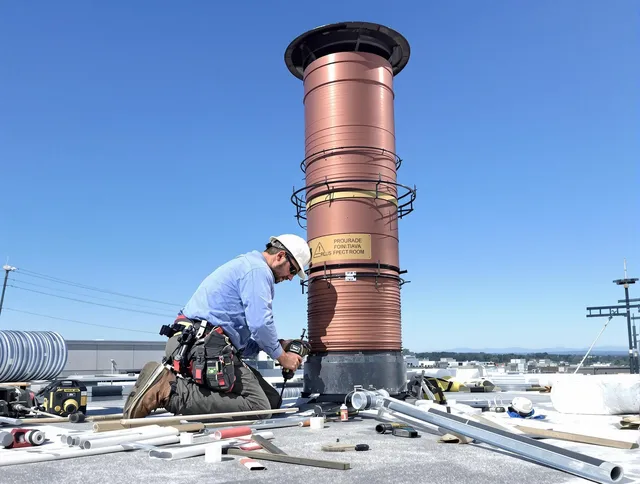 Installed chimney liner by Westminster Chimney Sweep in Westminster, CA