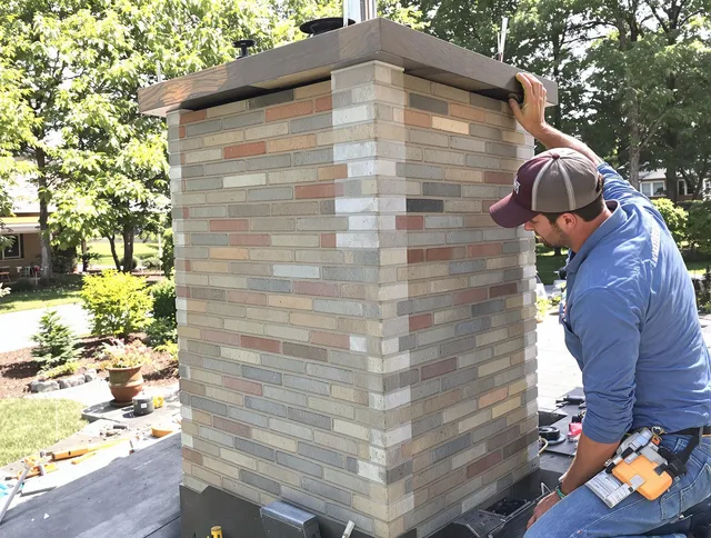 Westminster Chimney Sweep completing a modern chimney remodel in Westminster, CA