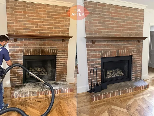 Westminster Chimney Sweep carefully sanitizing a fireplace in Westminster, CA