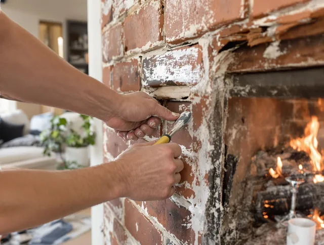 Routine fireplace repair by Westminster Chimney Sweep in Westminster, CA